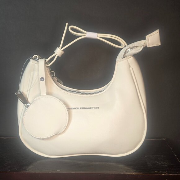 NWT French Connection- Sabina Shoulder bag w/ accessory-White - Picture 1 of 2